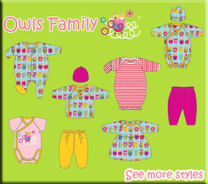 Zutano Newborn Clothing - Owls Print