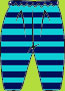 Zutano Navy/Pool Stripe Leggings