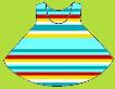 Zutano Aqua/Red Multi Stripe Swing Top
