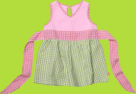 Toddler Pink/Red Gingham Sunny Day Top 