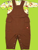 Zutano Chocolate French Cotton Terry Overall