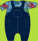 Zutano Navy French Terry Cotton Overalls