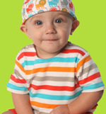 Zutano Bold Stripe Mandarin Short Sleeve T-shirt