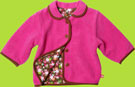 Zutano Fuchsia/Sweet Pea Cotton Sherpa Reversible Jacket 