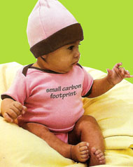 Green Sprouts Rose Small Carbon Footprint Organic Bodysuit and Cap