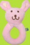 i-play Green Sprouts Organic Velour Pink Bunny Ring Rattle