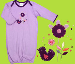 i-play Origins Lavender Birdie Organic Gown 