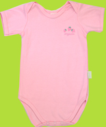 i-play Green Sprouts Pink Strawberries Organic Bodysuit