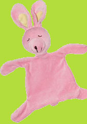 i-play Green Sprouts Organic Cotton Pink Bunnie Blankie 