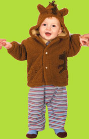 le top Pony Plush Hooded Jacket with Fringe